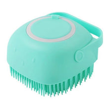 Load image into Gallery viewer, Dog bath brush with shampoo dispenser