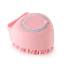 Load image into Gallery viewer, Dog bath brush with shampoo dispenser