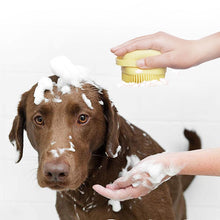 Load image into Gallery viewer, Dog bath brush with shampoo dispenser